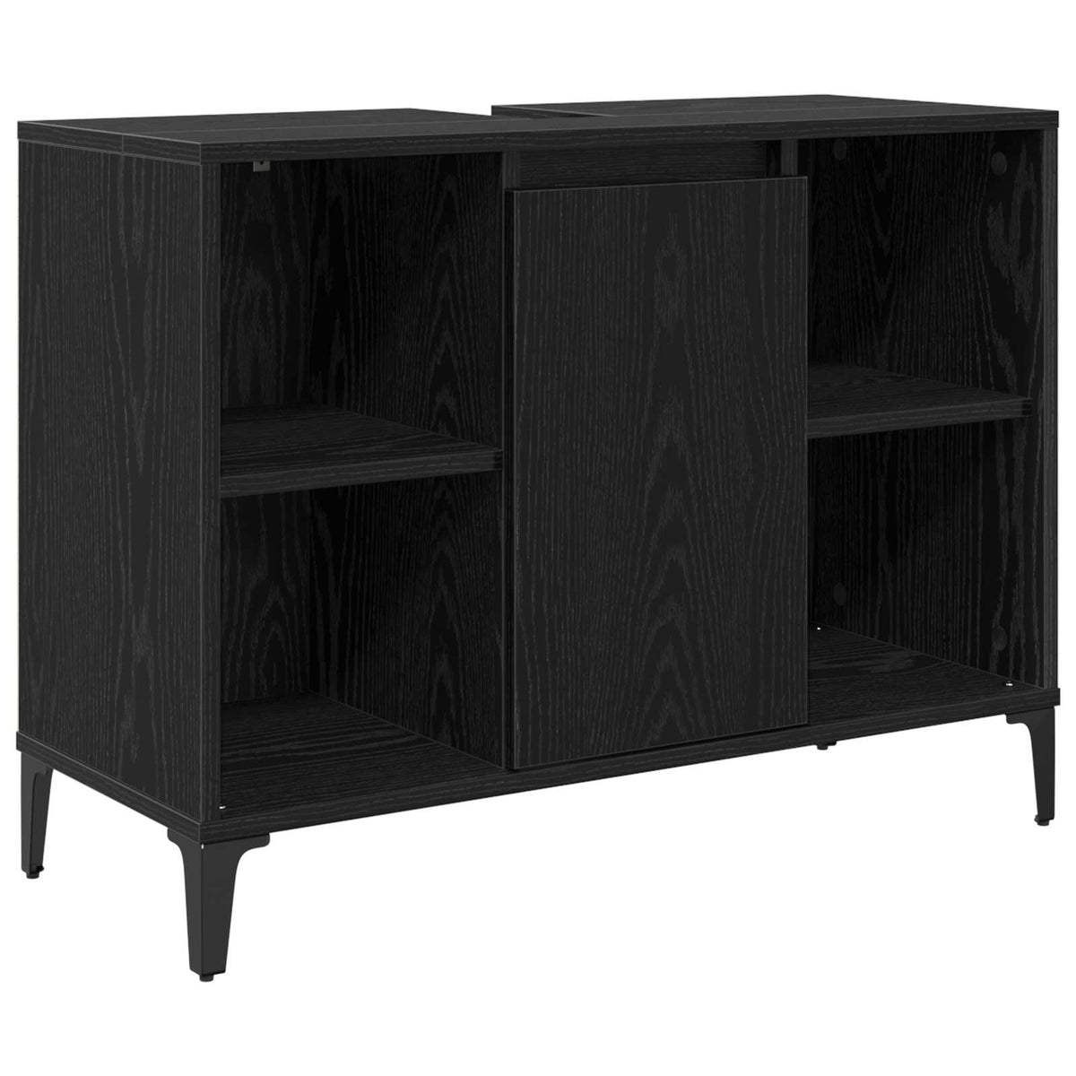 Sink Cabinet 80x33x60 cm Engineered Wood Black oak