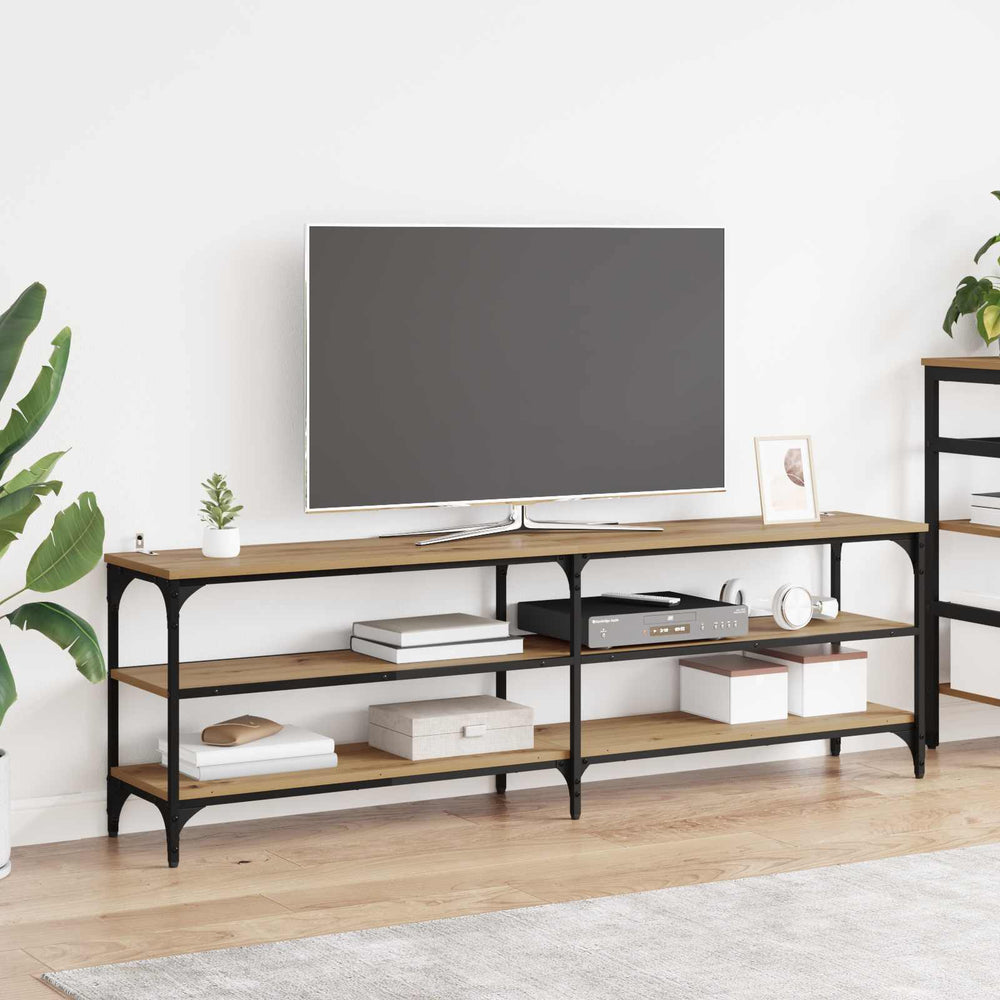 vidaXL TV Cabinet 180x30x50 cm Engineered Wood and Metal