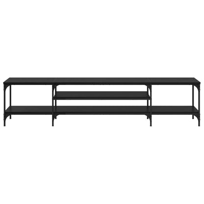 TV Cabinet 121x35x45 cm Engineered Wood&Iron Black oak