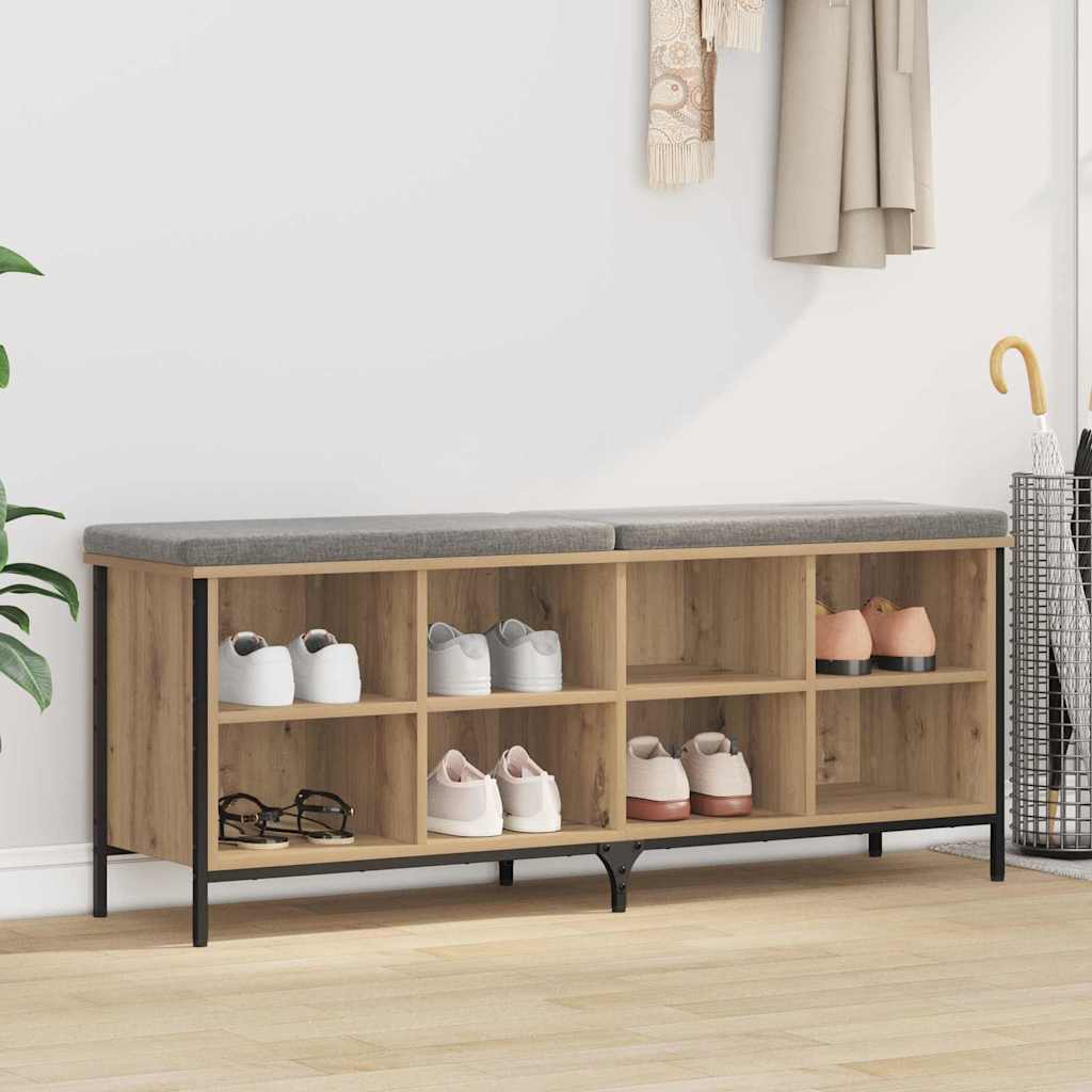 Shoe Cabinet Engineered Wood Height 50 cm Artisan oak