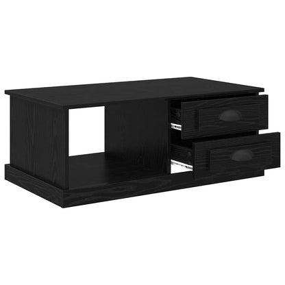 Coffee Table 90x50x35 cm Engineered Wood Black oak