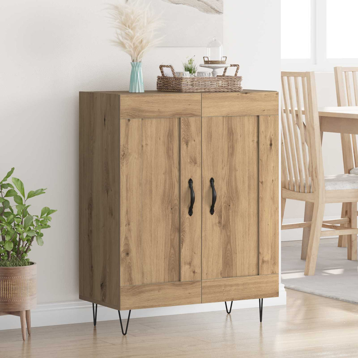 Sideboard 69,5x34x90 cm Engineered Wood Artisan oak