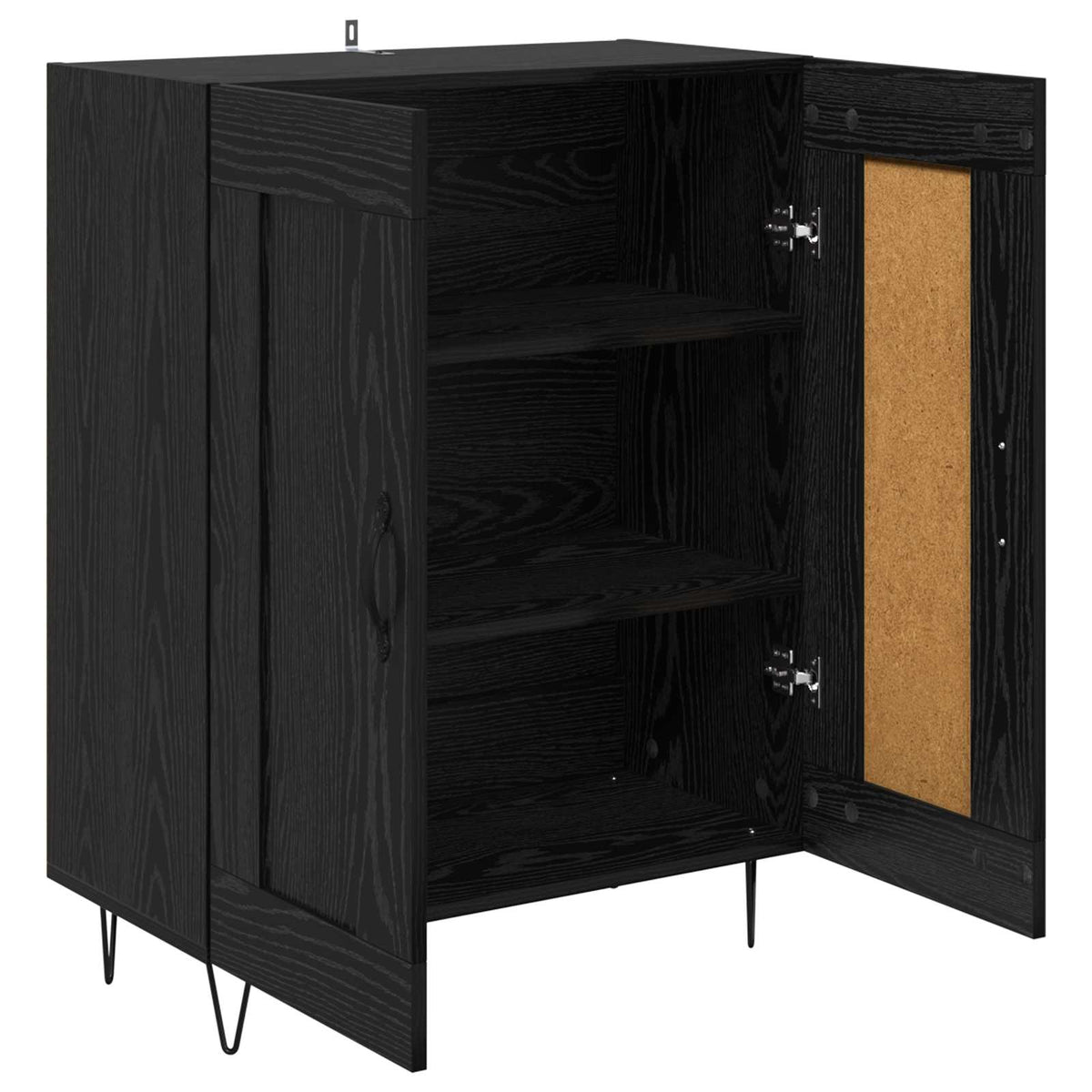 Sideboard 69,5x34x90 cm Engineered Wood Black oak