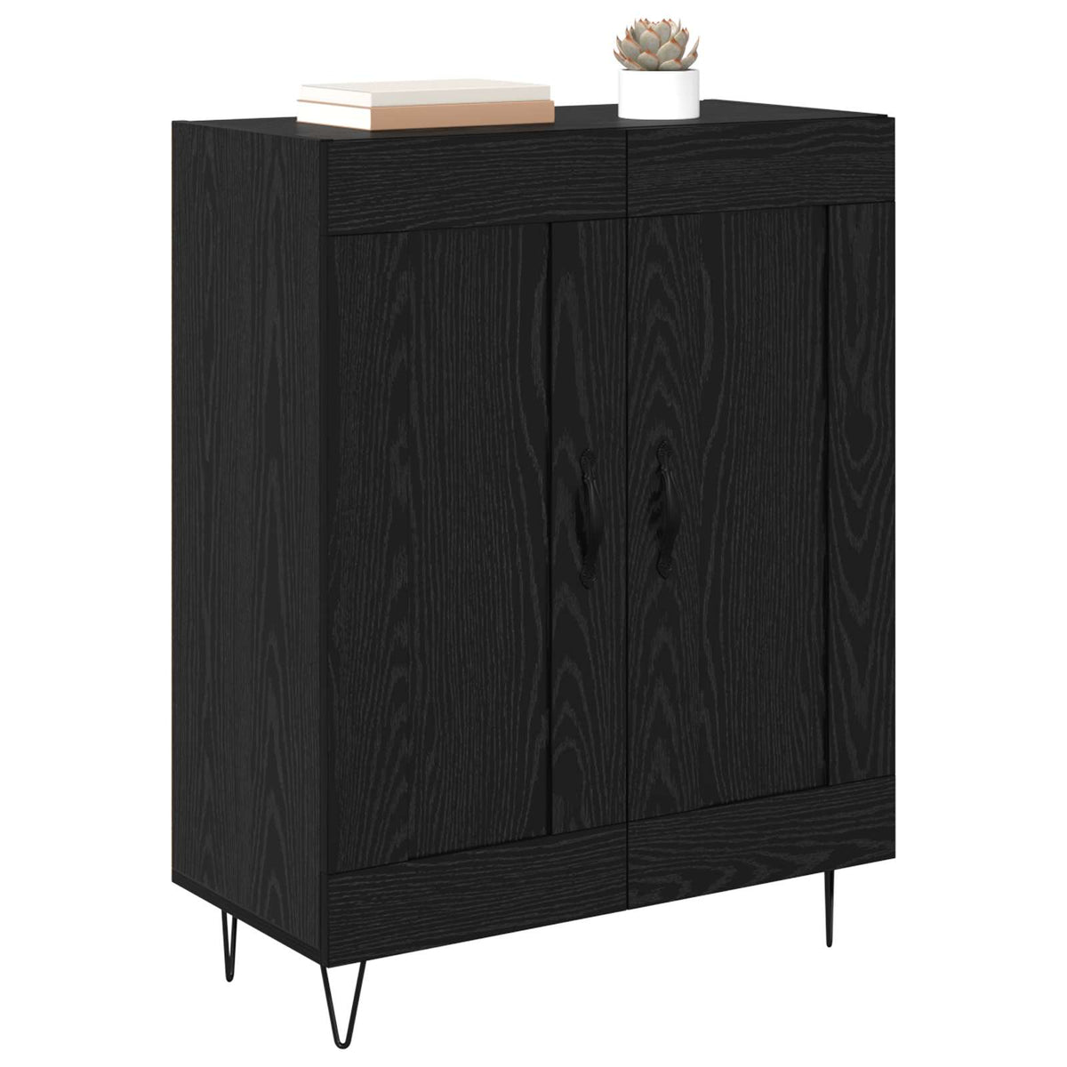 Sideboard 69,5x34x90 cm Engineered Wood Black oak