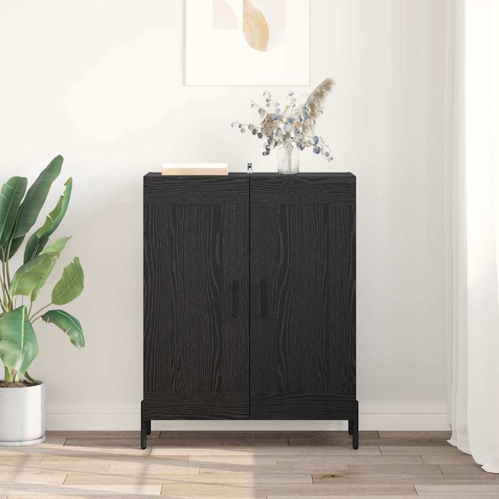 Sideboard 69,5x34x90 cm Engineered Wood Black oak