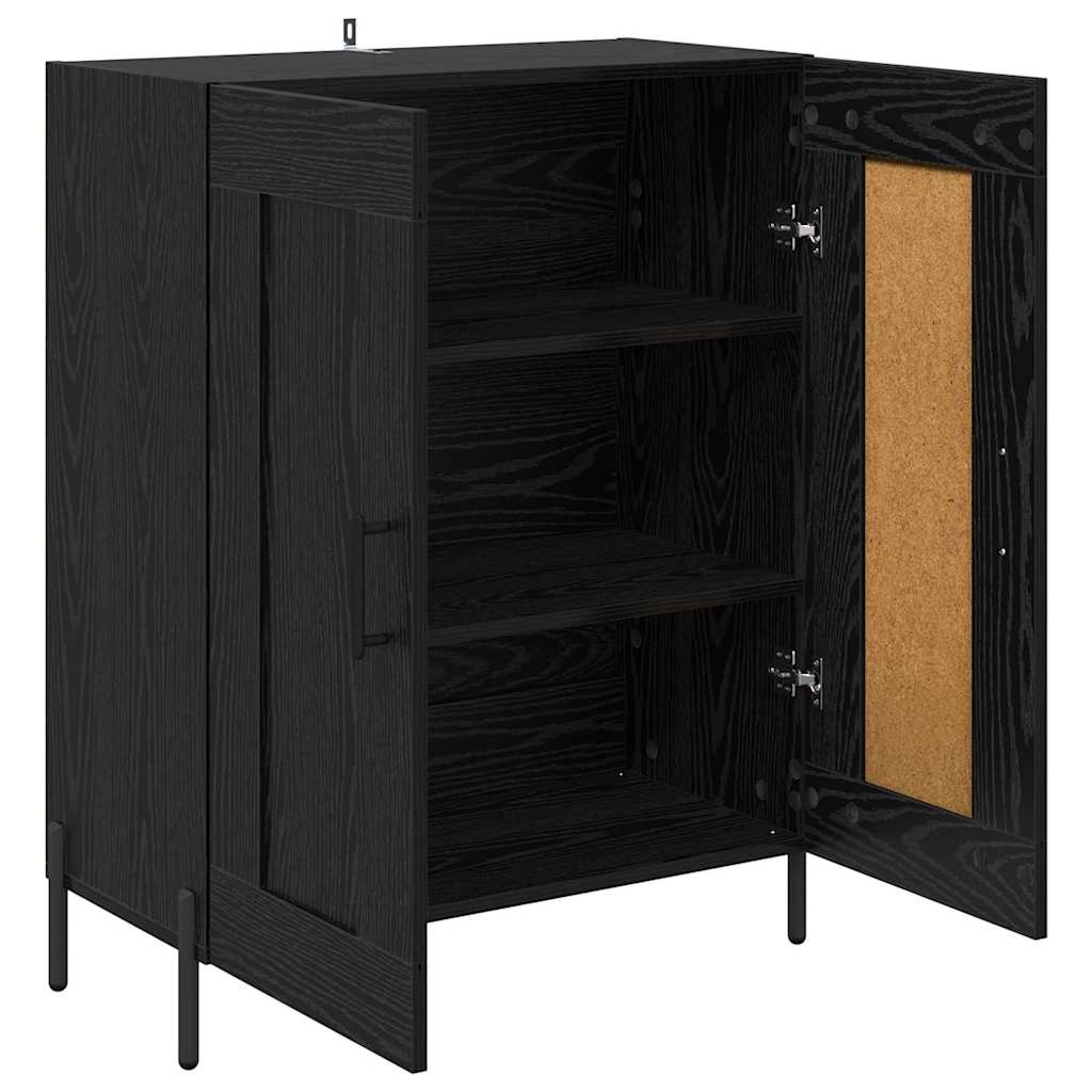 Sideboard 69,5x34x90 cm Engineered Wood Black oak