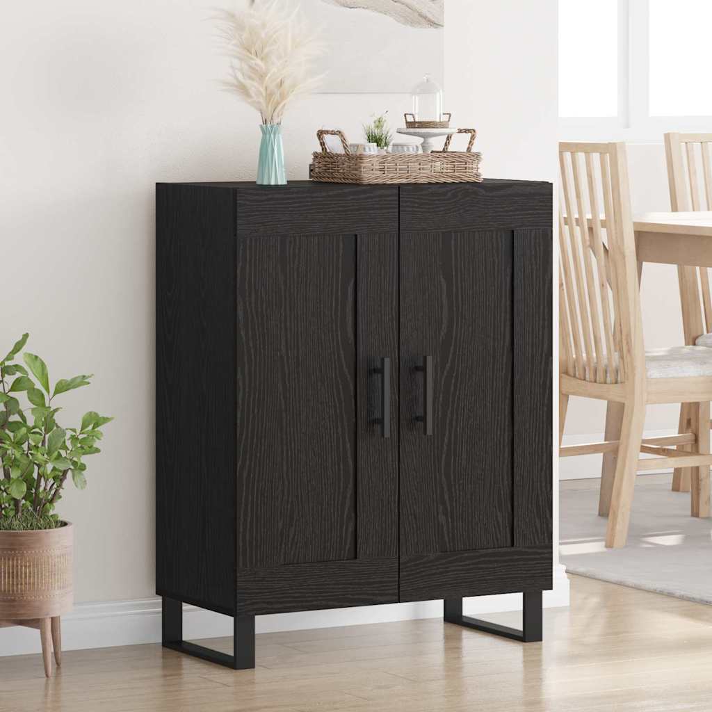 Sideboard 69,5x34x90 cm Engineered Wood Black oak