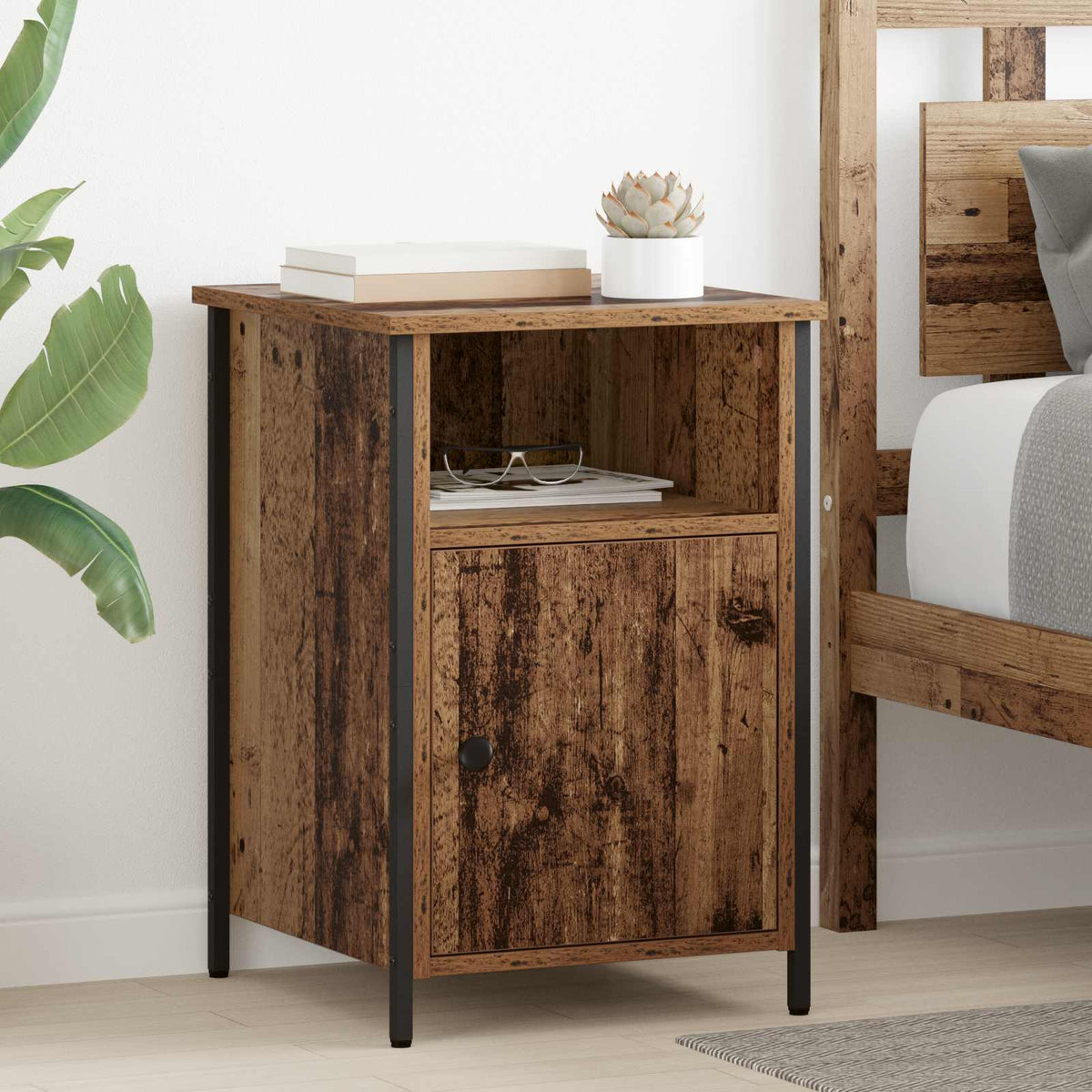 Bedside Cabinets 40x42x60 cm Engineered Wood Old wood