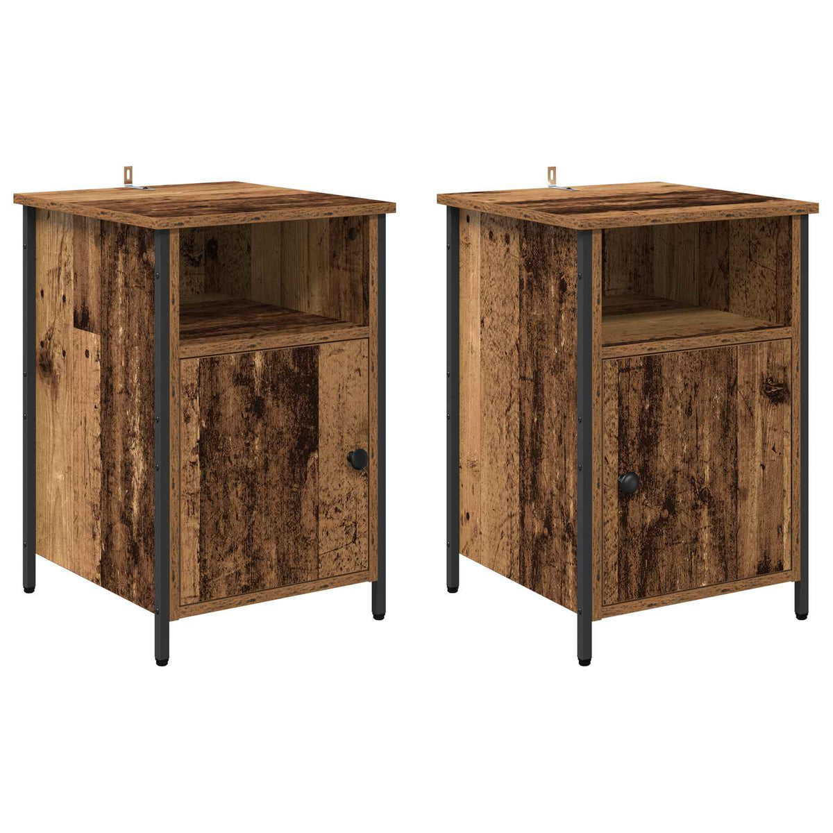 Bedside Cabinets 40x42x60 cm Engineered Wood Old wood