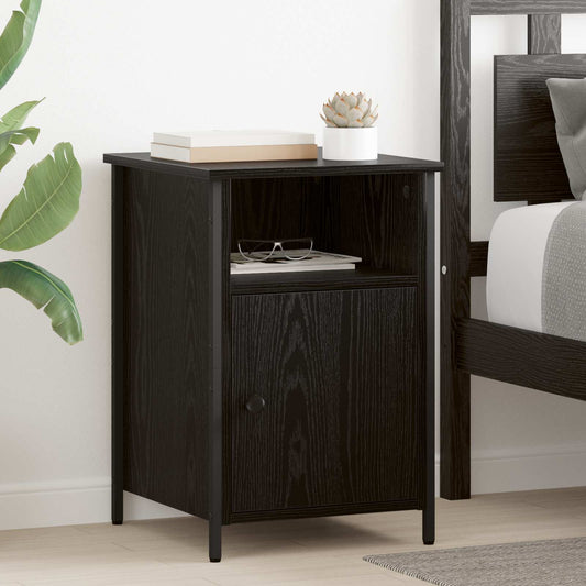Bedside Cabinets 40x42x60 cm Engineered Wood Black oak