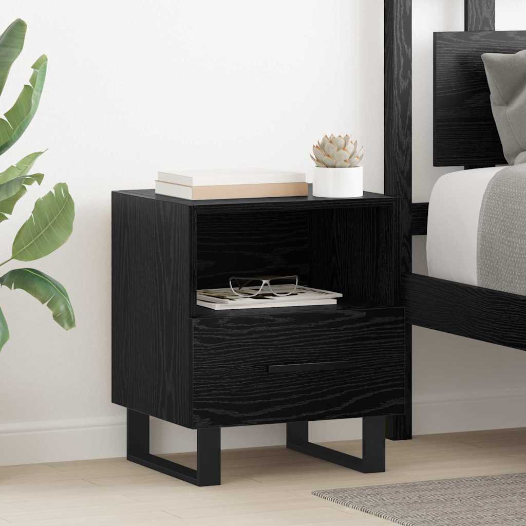 Bedside Cabinet 40x35x47,5 cm Engineered Wood Black oak