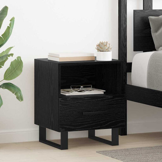 Bedside Cabinet 40x35x47,5 cm Engineered Wood Black oak