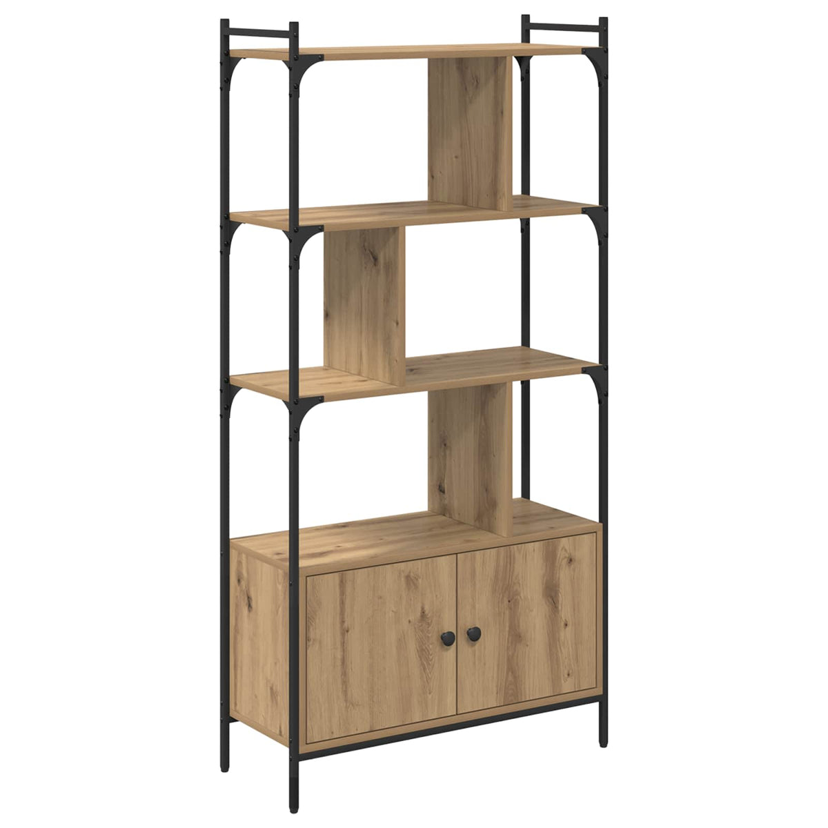 Bookcase with Door 44,5x30x154,5 cm Engineered Wood Artisan oak 76.5 cm