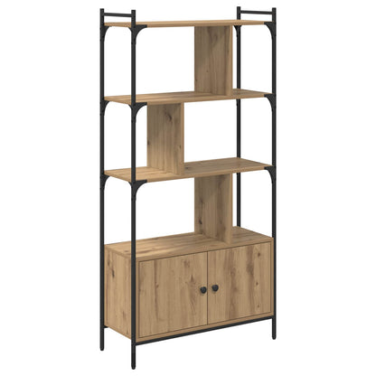 Bookcase with Door 44,5x30x154,5 cm Engineered Wood Artisan oak 76.5 cm