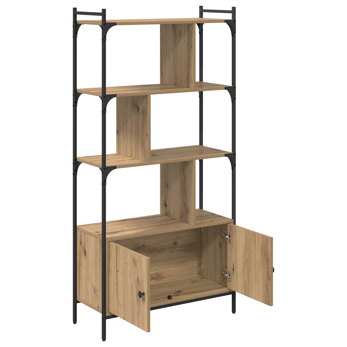 Bookcase with Door 44,5x30x154,5 cm Engineered Wood Artisan oak 76.5 cm