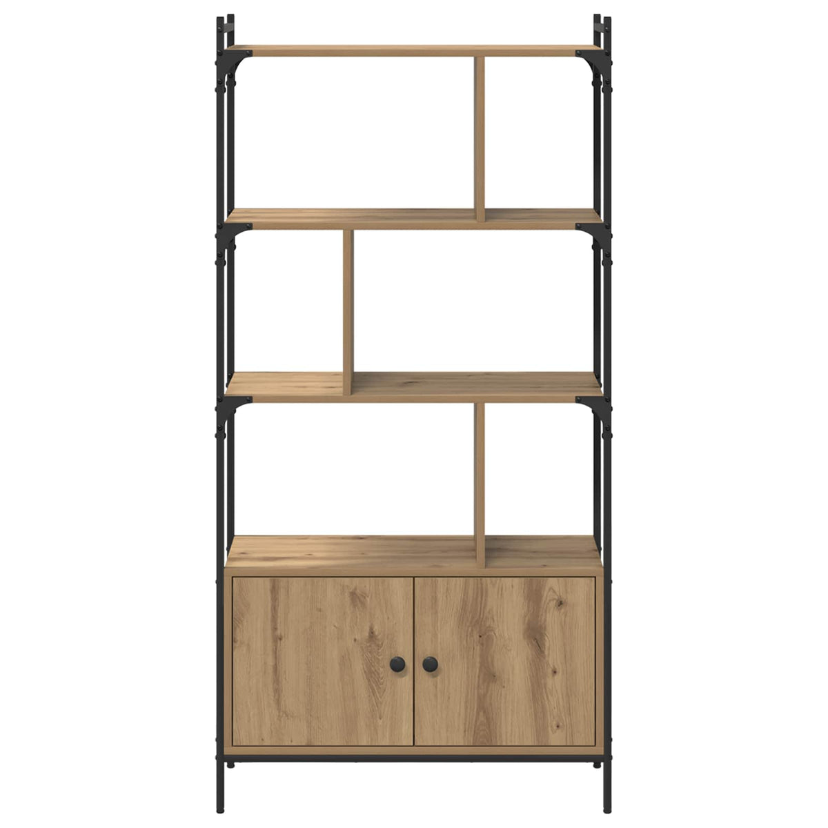 Bookcase with Door 44,5x30x154,5 cm Engineered Wood Artisan oak 76.5 cm