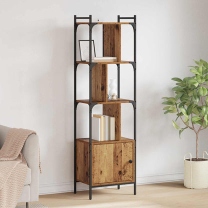 Bookcase with Door 44,5x30x154,5 cm Engineered Wood Old wood 44.5 cm
