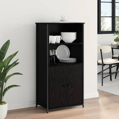 Highboard Engineered Wood Black oak