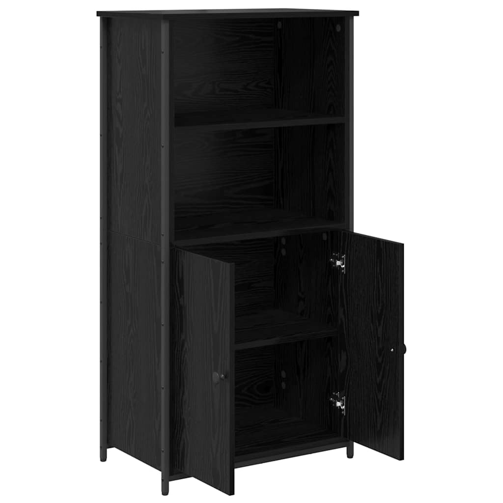 Highboard Engineered Wood Black oak