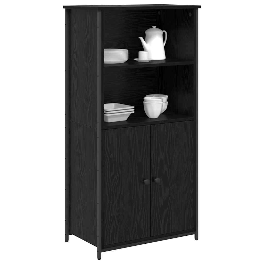 Highboard Engineered Wood Black oak