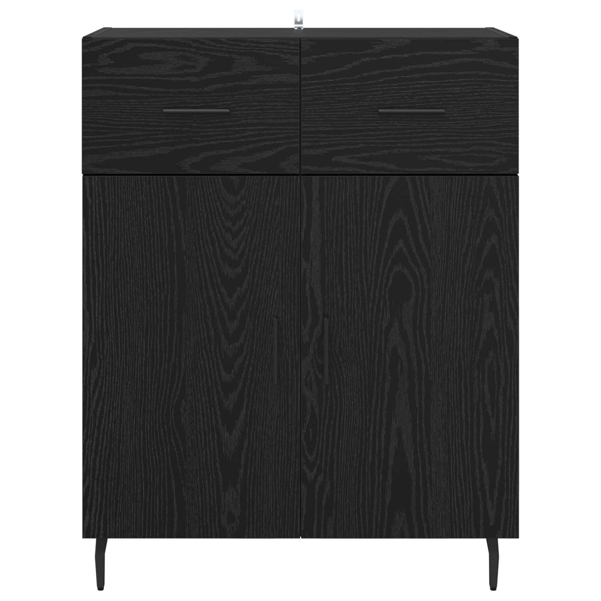 Sideboard 69,5x34x90 cm Engineered Wood Black oak