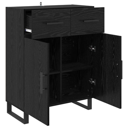 Sideboard 69,5x34x90 cm Engineered Wood Black oak
