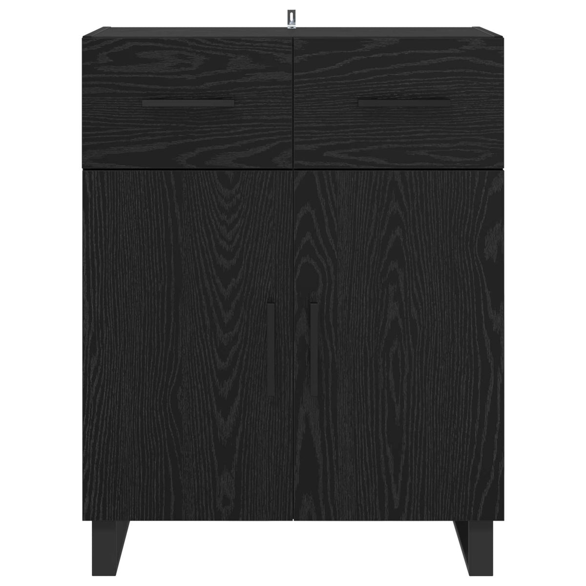 Sideboard 69,5x34x90 cm Engineered Wood Black oak