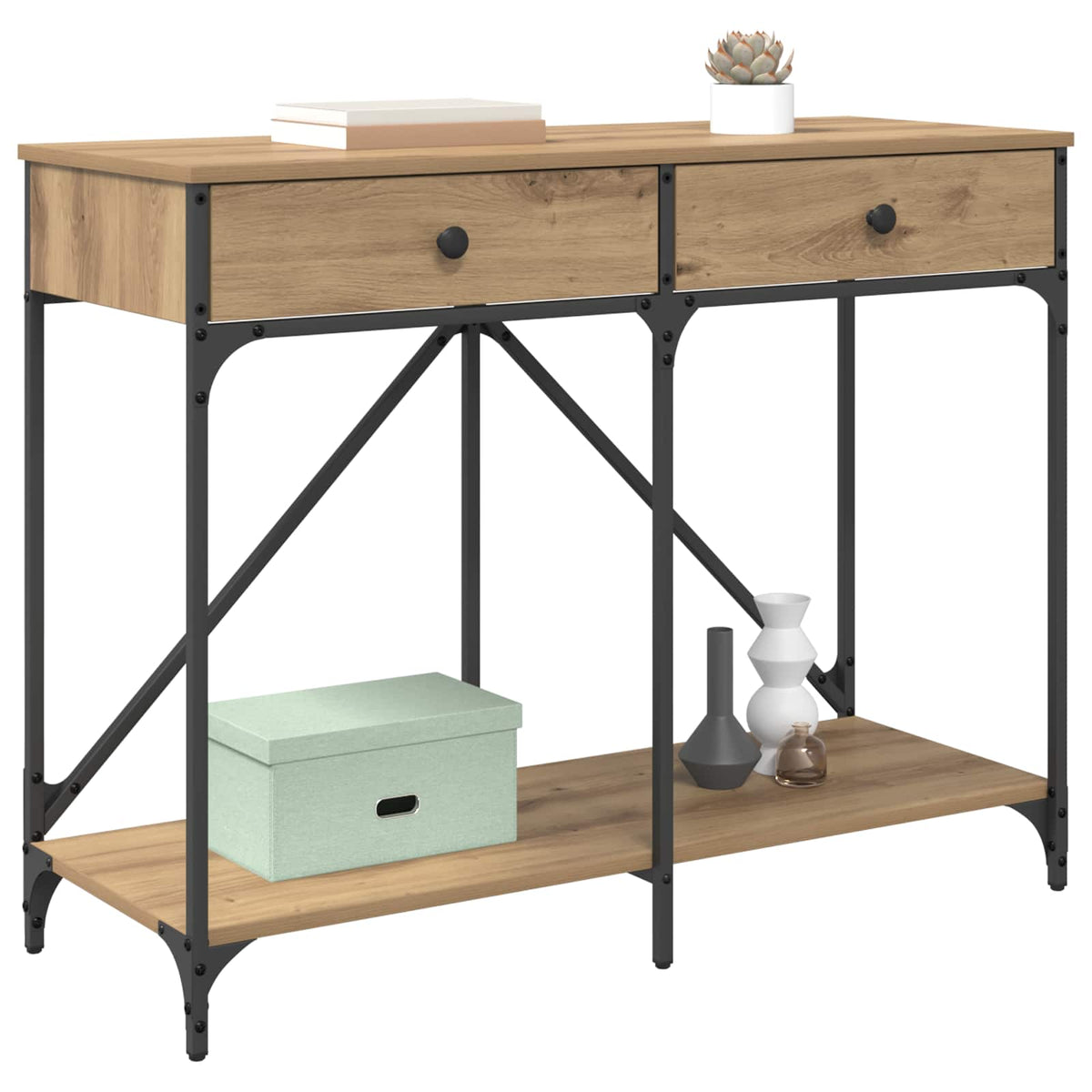Console Table 100x39x78,5 cm Engineered Wood Artisan oak