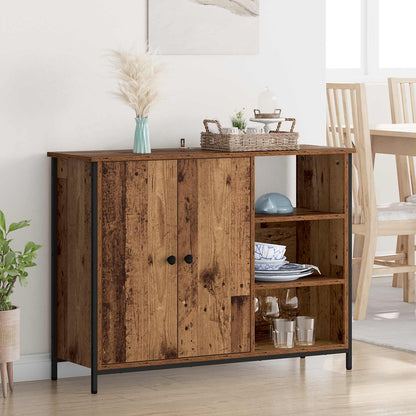 Sideboard 100x33x75 cm Engineered Wood Old wood