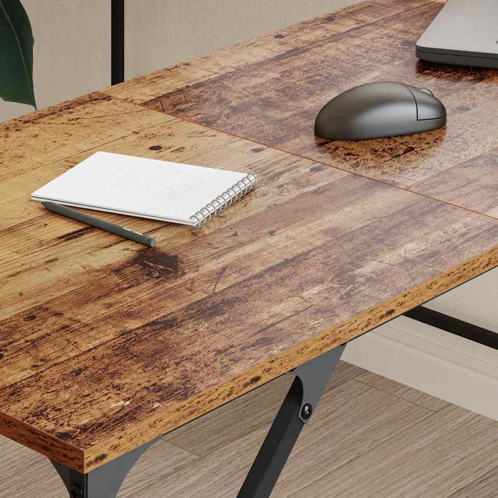 Desk 149x149x75 cm Engineered Wood Old wood