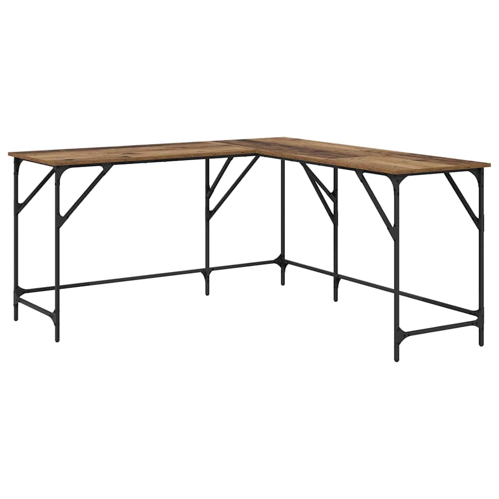 Desk 149x149x75 cm Engineered Wood Old wood