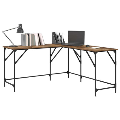Desk 149x149x75 cm Engineered Wood Old wood