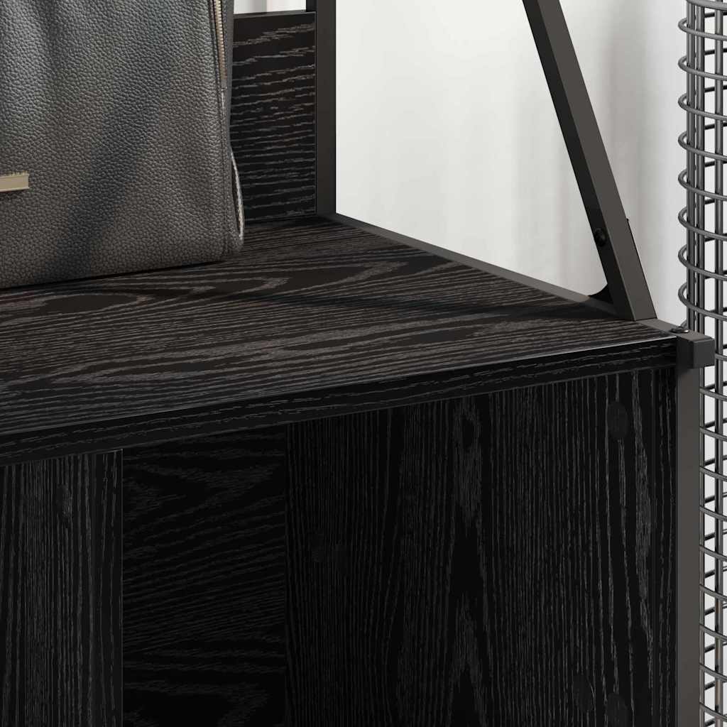 Clothes Rack with Shoe Storage 100x41x184 cm Black oak