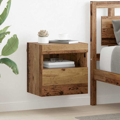TV Wall Cabinets with LED Lights 40x30x40 cm 2 pcs Old wood