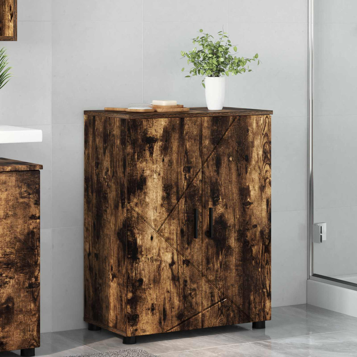 Bathroom Cabinet 60 x 35 x 80 cm Smoked oak