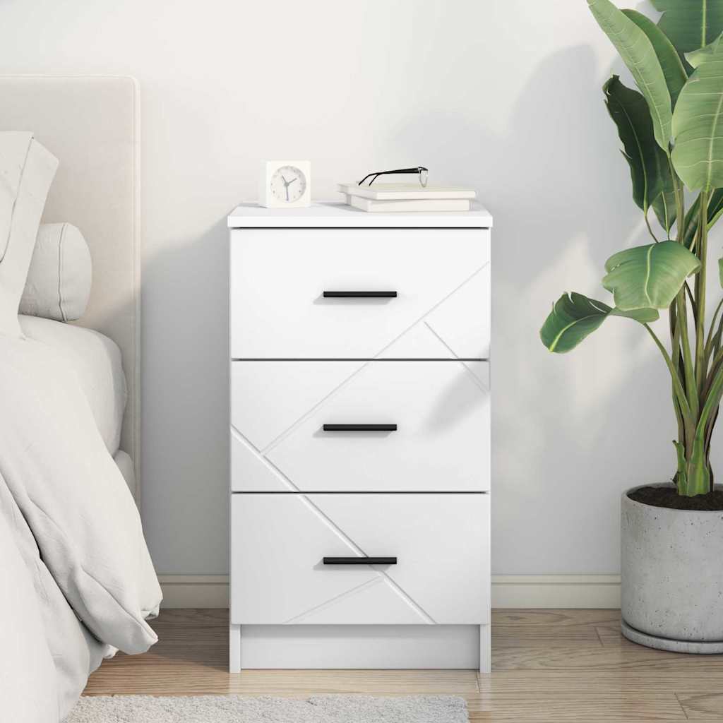Bedside Cabinet 38 x 38 x 66 cm Engineered wood White