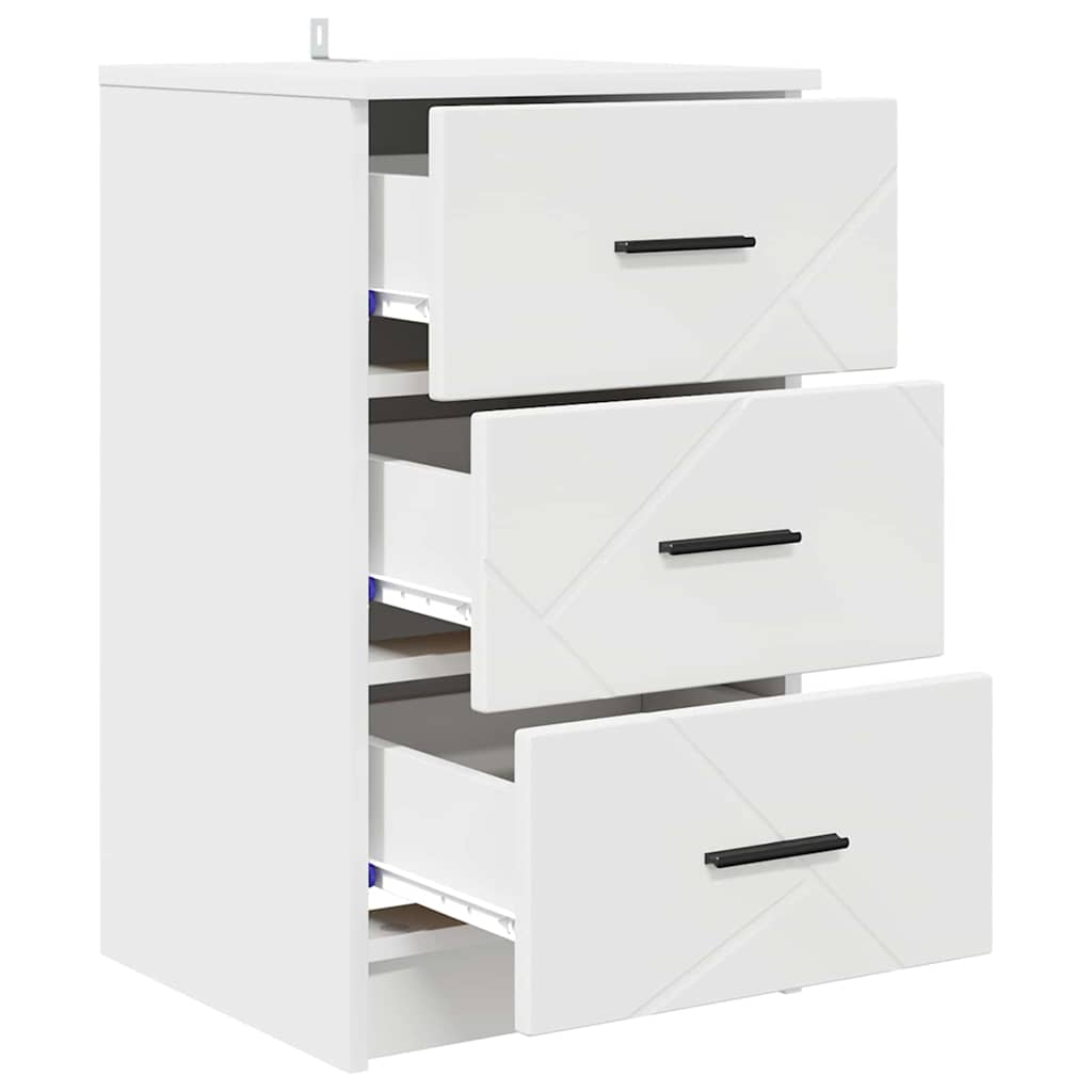 Bedside Cabinet 38 x 38 x 66 cm Engineered wood White