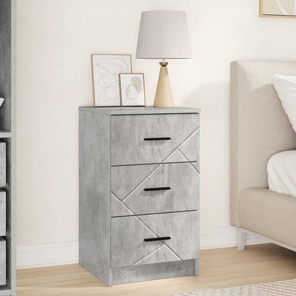 Bedside Cabinet 38 x 38 x 66 cm Engineered wood Concrete grey