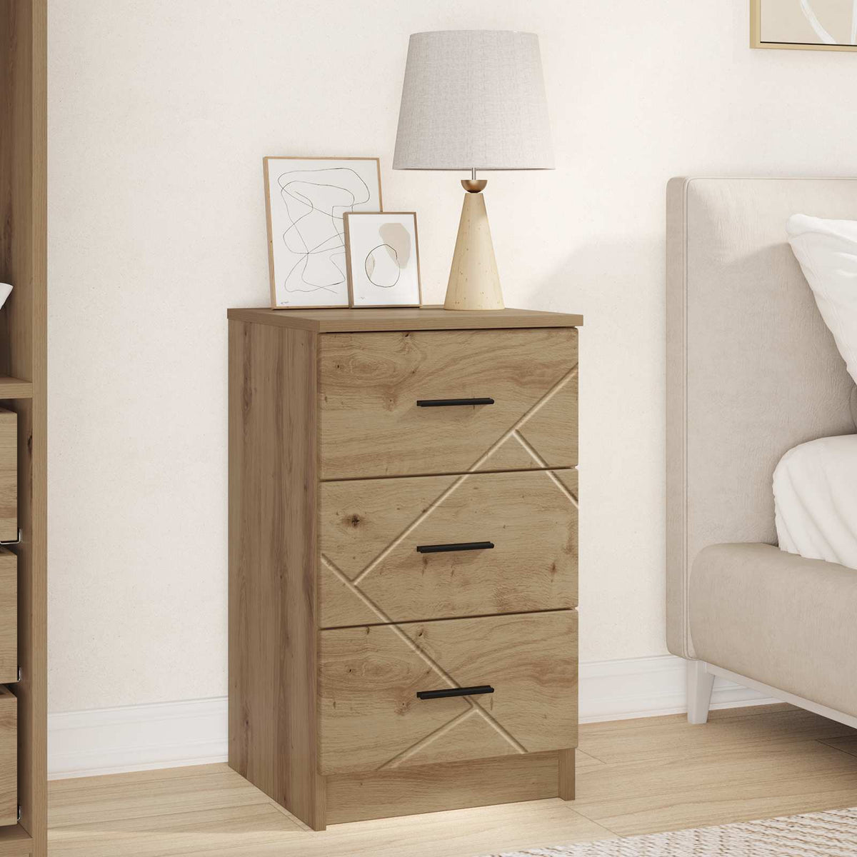 Bedside Cabinet 38 x 38 x 66 cm Engineered wood Artisan oak