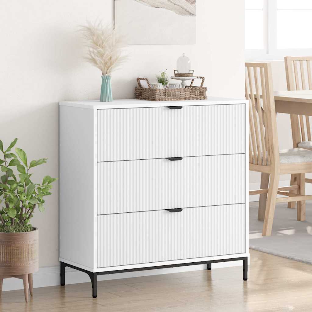 Sideboard 79.5 x 33 x 82 cm Engineered Wood White