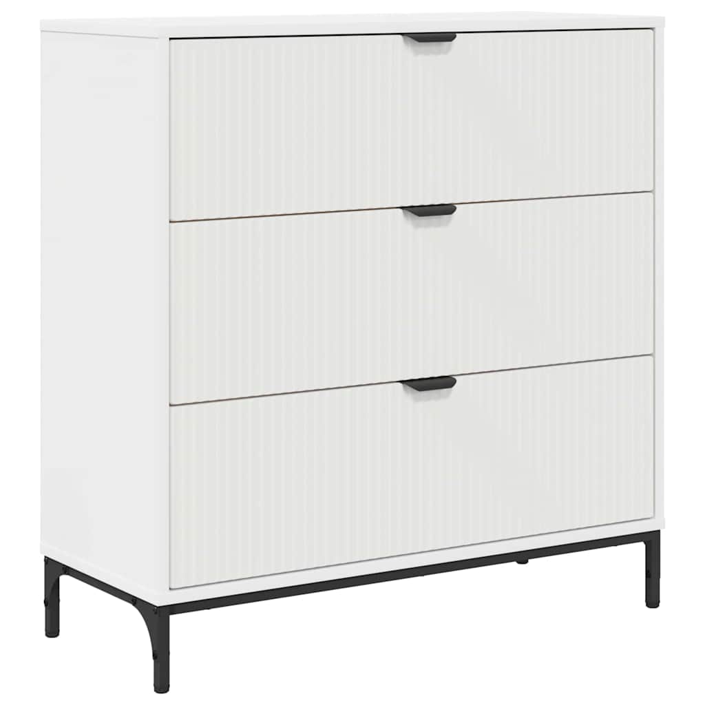 Sideboard 79.5 x 33 x 82 cm Engineered Wood White