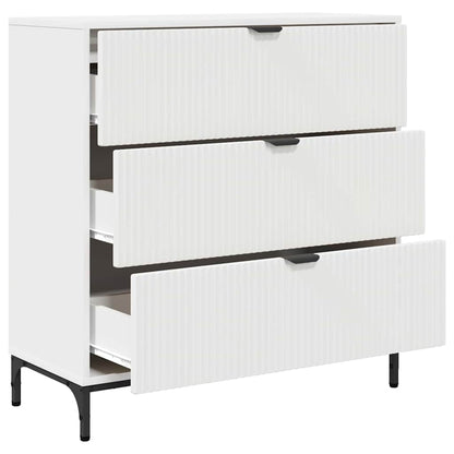 Sideboard 79.5 x 33 x 82 cm Engineered Wood White