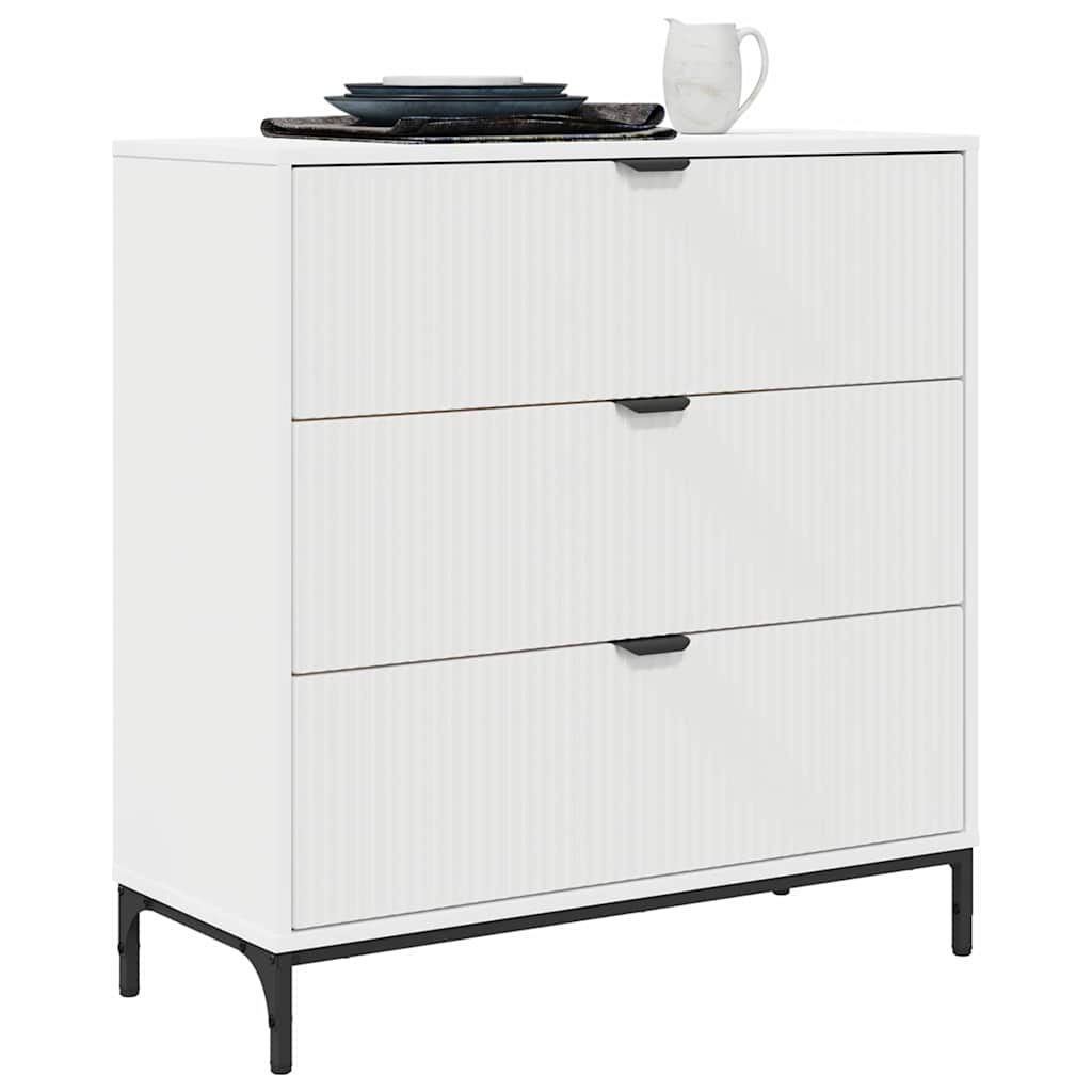 Sideboard 79.5 x 33 x 82 cm Engineered Wood White