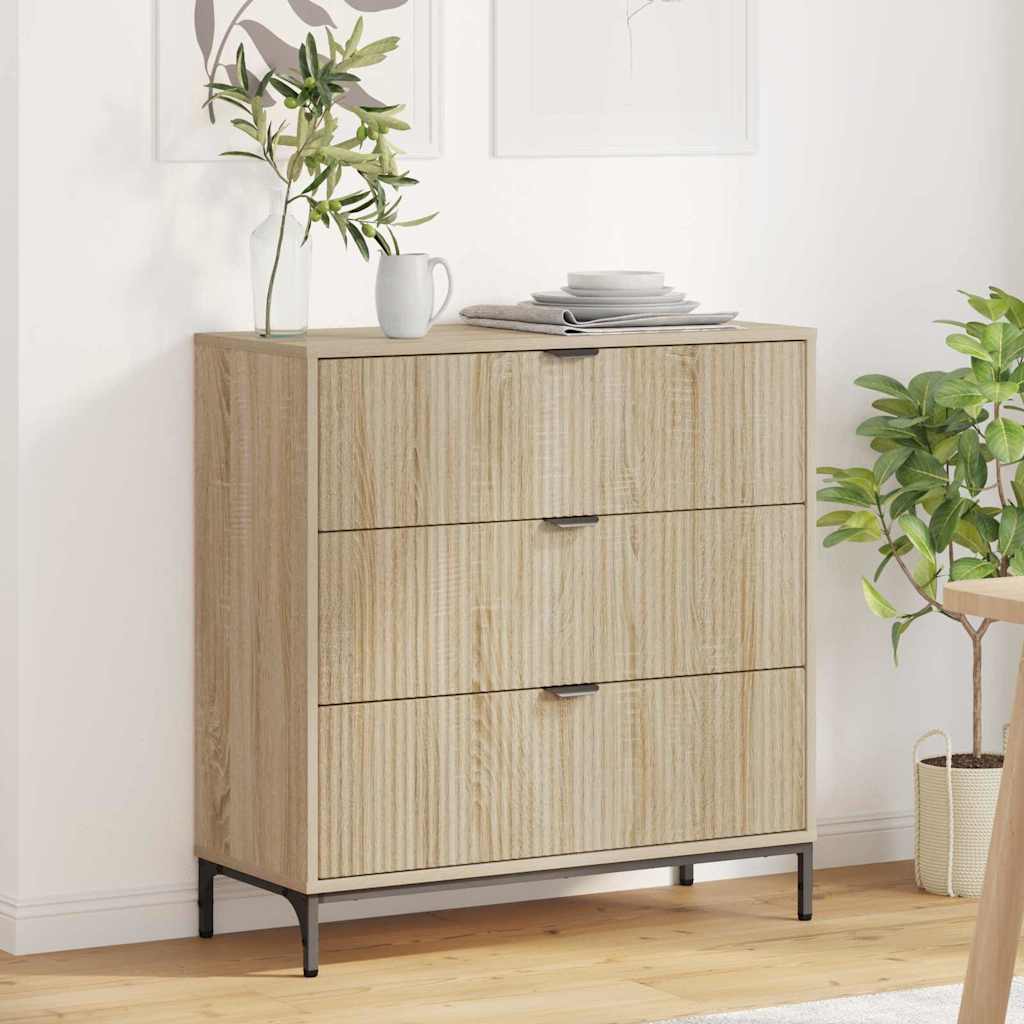 Sideboard 79.5 x 33 x 82 cm Engineered Wood Sonoma oak