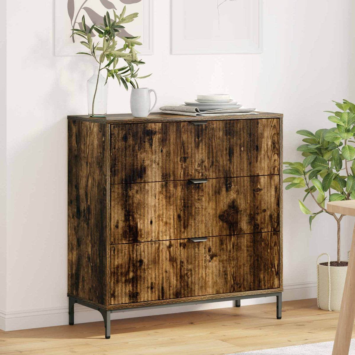 Sideboard 79.5 x 33 x 82 cm Engineered Wood Smoked oak
