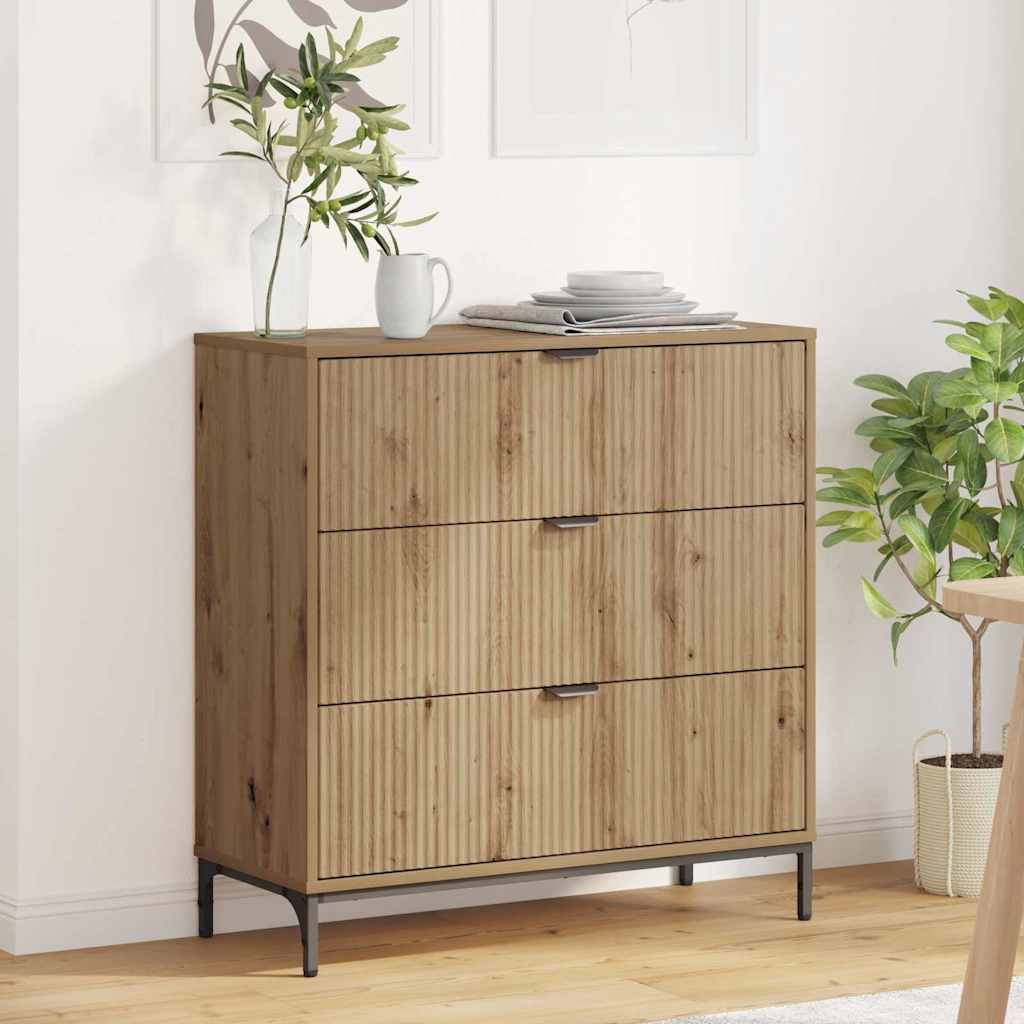 Sideboard 79.5 x 33 x 82 cm Engineered Wood Artisan oak