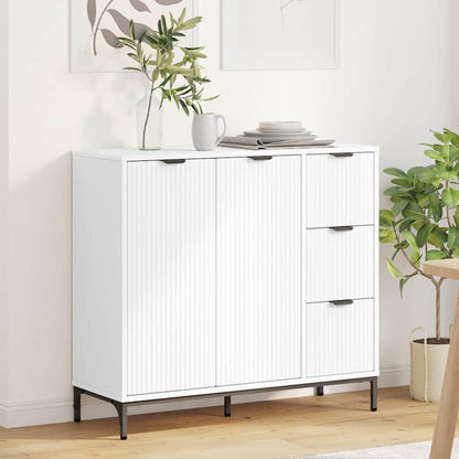 Sideboard 89.5 x 33 x 82 cm Engineered Wood White
