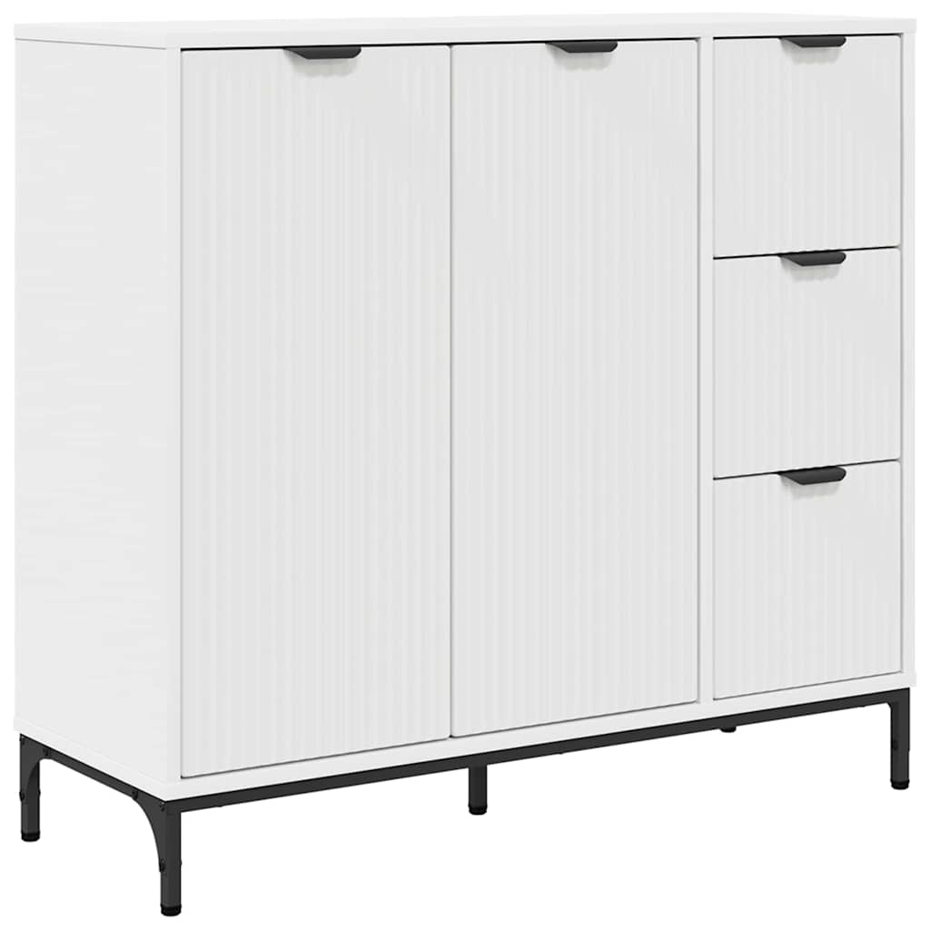 Sideboard 89.5 x 33 x 82 cm Engineered Wood White