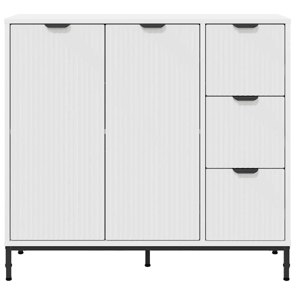 Sideboard 89.5 x 33 x 82 cm Engineered Wood White