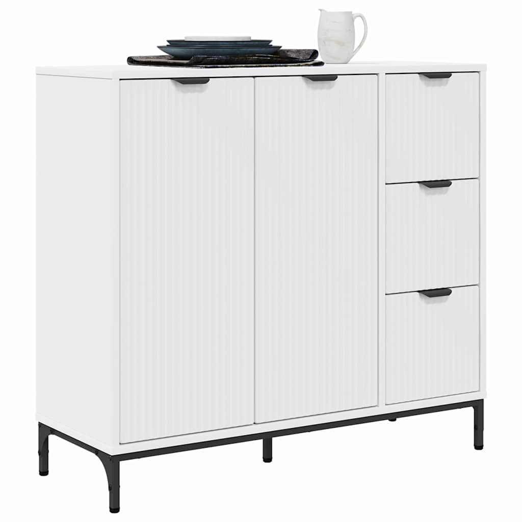 Sideboard 89.5 x 33 x 82 cm Engineered Wood White